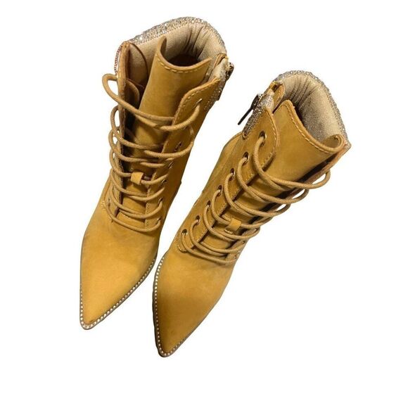 Steve‎ Madden Karmen Cognac Studded Ankle Boots NWOT - Picture 9 of 9